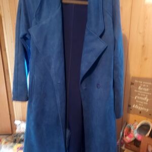 Solitaire Deep Blue Trench Coat